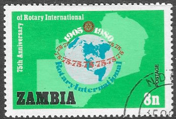 Zambia 1980 Anniversary of Rotary International SG 306 Fine Used