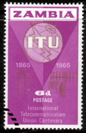 Zambia International Telecomunication Union SG 108 Fine Used