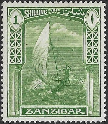 Zanzibar 1936 Sailing Canoe SG 318 Fine Mint