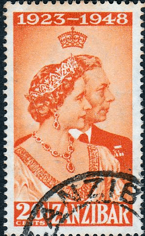 Zanzibar 1948 King George VI Royal Silver Wedding SG 333 Fine Used