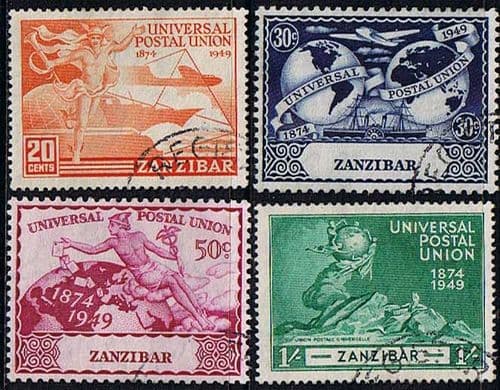 Zanzibar 1949 Universal Postal Union Set Fine Used