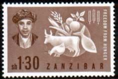 Zanzibar 1963 Freedom From Hunger Fine Mint