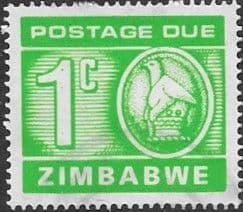 Zimbabwe 1980 Post Due SG D23 Fine Used