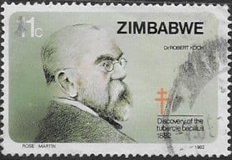 Zimbabwe 1982 Dr. Robert Koch's Discovery of Tubercle Bacillus SG 620 Fine Used