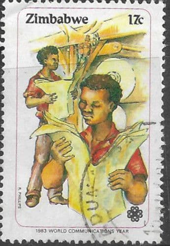 Zimbabwe 1983 World Communications Year SG 633 Fine Used