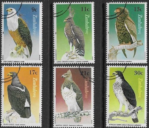 Zimbabwe 1984 Birds of Prey Set Fine Used