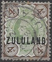 Zululand 1888 Queen Victoria Overprint SG 6 Fine Used