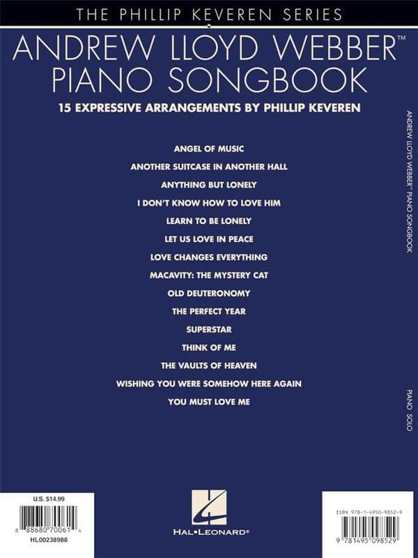Andrew Lloyd Webber Piano Songbook
