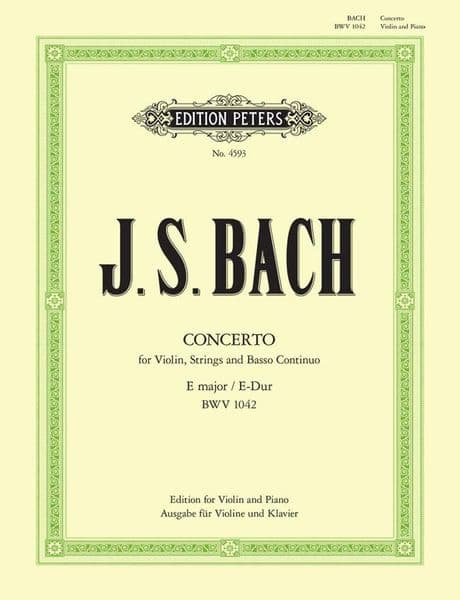 Bach Concerto for Violin in E (Peters Edition)
