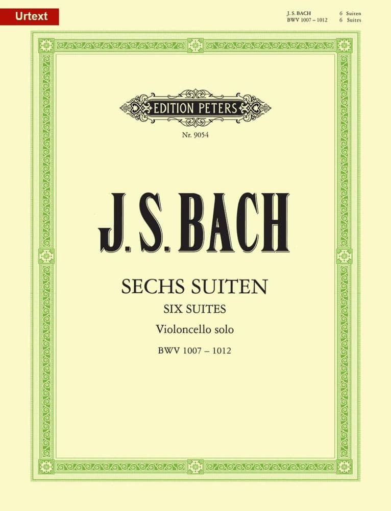 Bach - Six Suites for Solo Cello Peters Edition Urtext