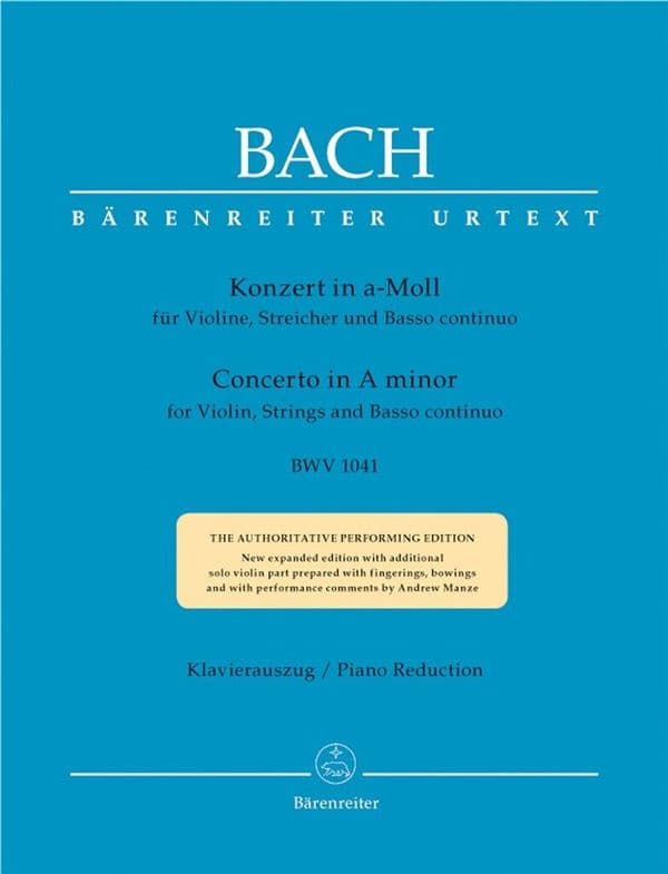 Bach - Violin Concerto in A minor (Barenreiter edition)