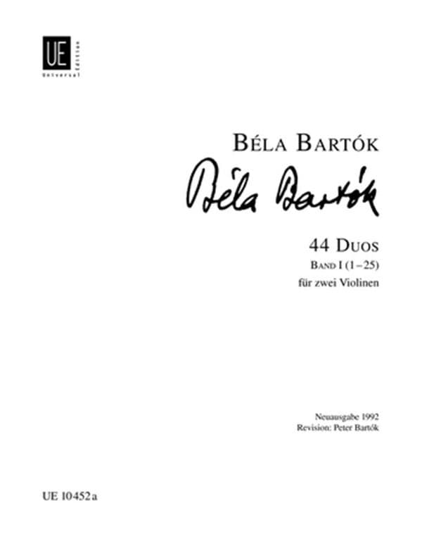 Bartok: 44 Duos For Two Violins Volume 1