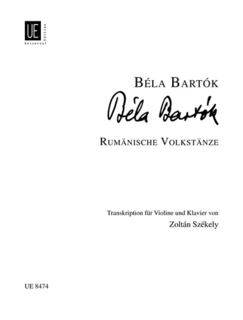 Bartok Romanian Folk Dances for Violin