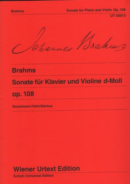 Brahms: Sonata in D minor for Violin