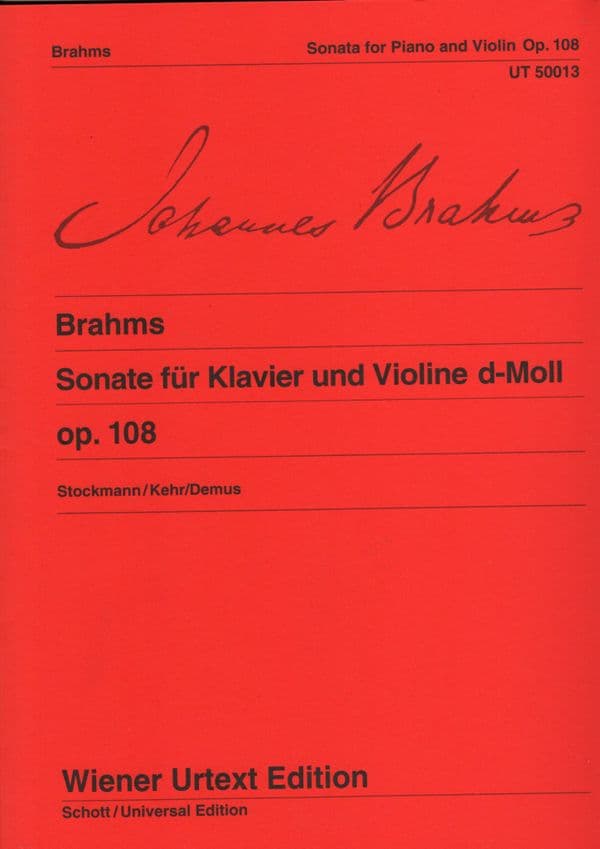 Brahms: Sonata in D minor for Violin