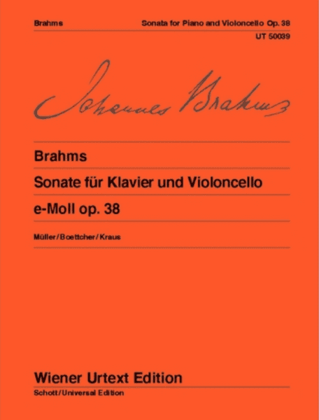Brahms: Sonata in E min for Cello (Wiener Urtext Edition)