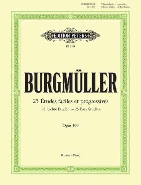 Burgmuller: 25 Easy and Progressive Studies for Piano Op. 100 (Peters Edition)