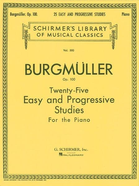 Burgmuller: Twenty-Five Easy And Progressive Studies Op.100 (Schirmer Edition)