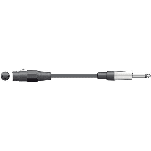 Chord Microphone Cable lead   10ft/3m XLRF - Jack