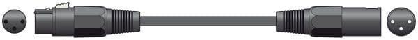 Chord Microphone Cable lead  20ft/6m XLRF - XLRM