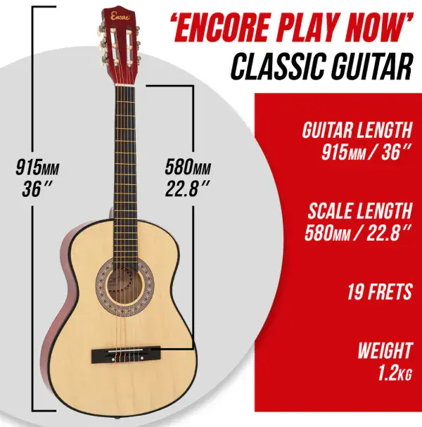 Encore 3/4 Size Classical Guitar - ENC34