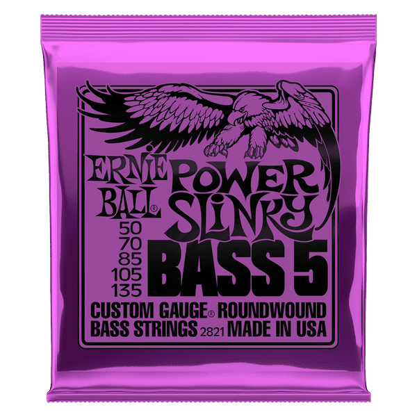 Ernie Ball 5 String Power Slinky Bass Guitar Strings 2821