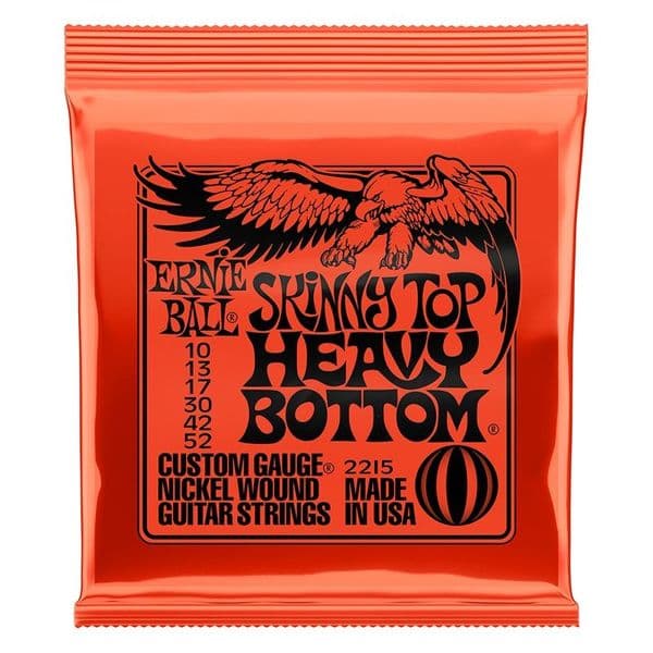 Ernie Ball Skinny Top Heavy Bottom Slinky Electric Guitar Strings 2215 10-52