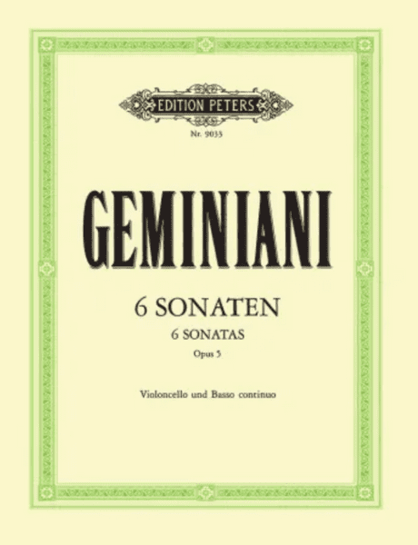 Geminiani - 6 Sonatas for Cello