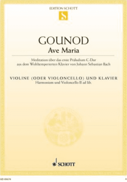 Gounod - Ave Maria for Violin or Cello