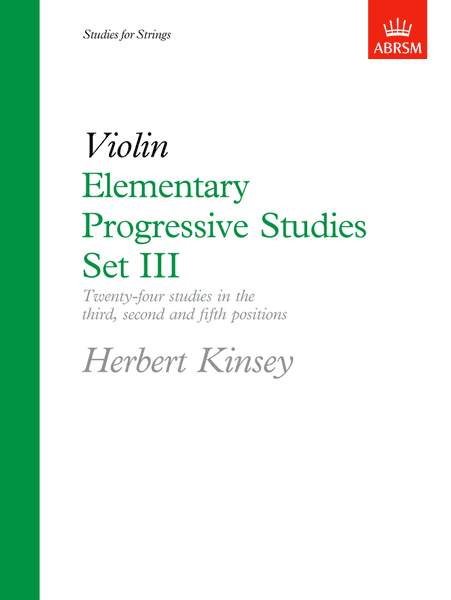 Kinsey - Elementary Progressive Studies For Violin Set III