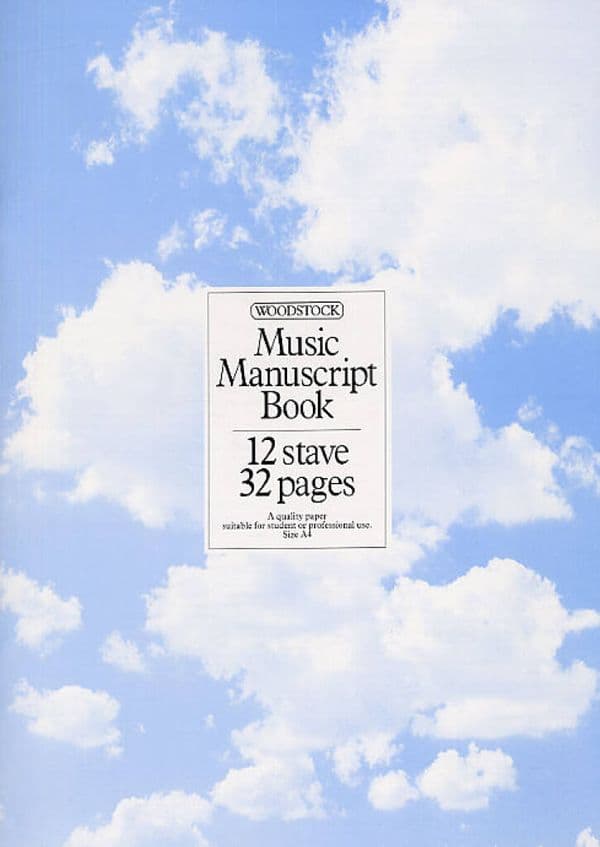 Manuscript Paper - 12 Stave, 32 pages, Stitched