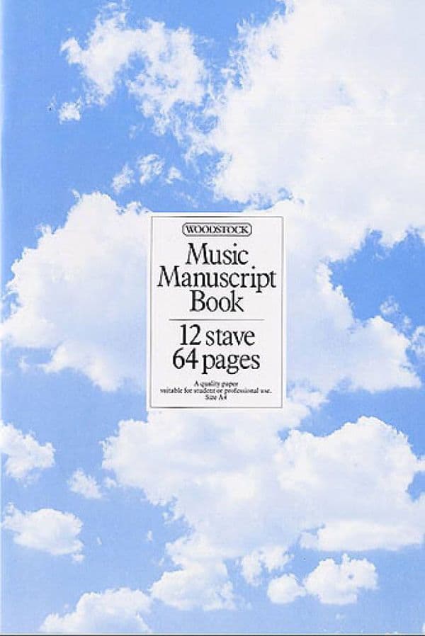 Manuscript Paper - 12 Stave, 64 pages, Stitched