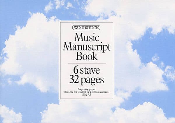 Manuscript Paper - 6 Stave, 32 pages, stitched