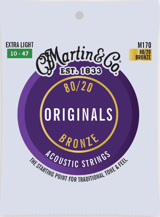 Martin 80/20 Acoustic Guitar Strings - Extra Light M170