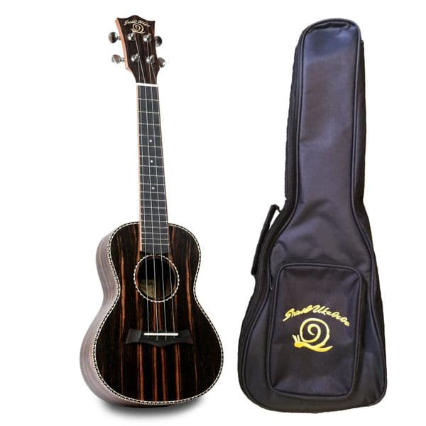 Snail Ebony Ukulele - Tenor