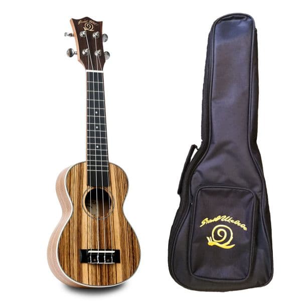 Snail Zebrano Ukulele - Soprano