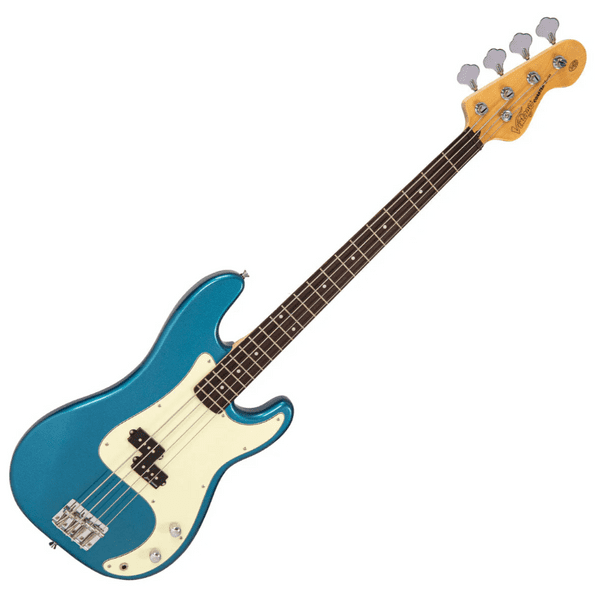 Vintage V40 Coaster Bass Guitar - Blue