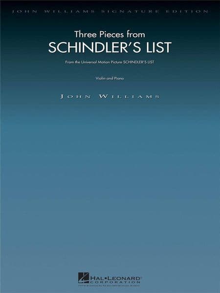 Williams: Three Pieces from Schindler's List for Violin