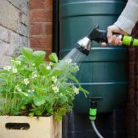 100L Slimline Garden Water Butt Set Including Tap with Stand and Filler Kit