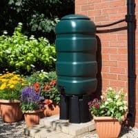 100L Slimline Garden Water Butt Set Including Tap with Stand and Filler Kit