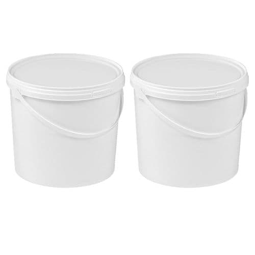 10L White Plastic Bucket