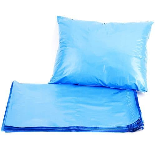 10x14" (245x345mm) Blue Metallic Strong Plastic Postage Poly Mailing Bags Medium