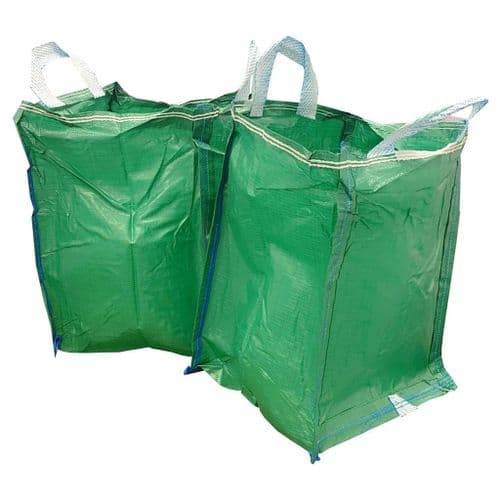 120L Green Reusable Heavy Duty Garden Waste Sacks With Looped Handles