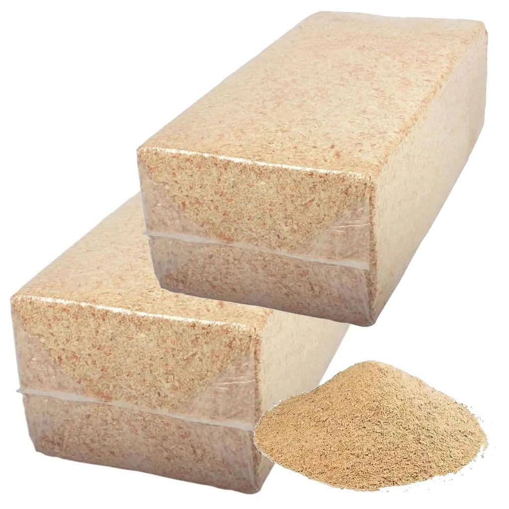 20kg Compressed Non-Abrasive Sawdust Bales Wood Shavings Ideal For