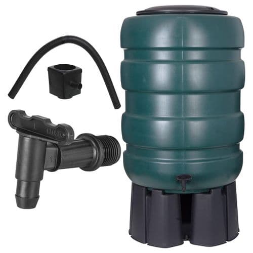 250L Water Butt XL with Stand & Tap Garden Waterbutt Barrel Rain Water Collector