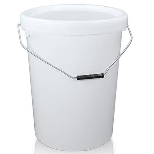 25L White Plastic Buckets