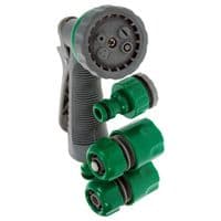 30M (98ft) Green Garden PVC Hose Pipe & Spray Attachment Perfect For Watering Plants & Washing Gar