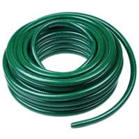30M (98ft) Green Garden PVC Hose Pipe & Spray Attachment Perfect For Watering Plants & Washing Gar