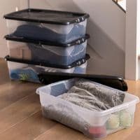 4 x 30 Litre Curve Underbed Storage Boxes With Strong Lids