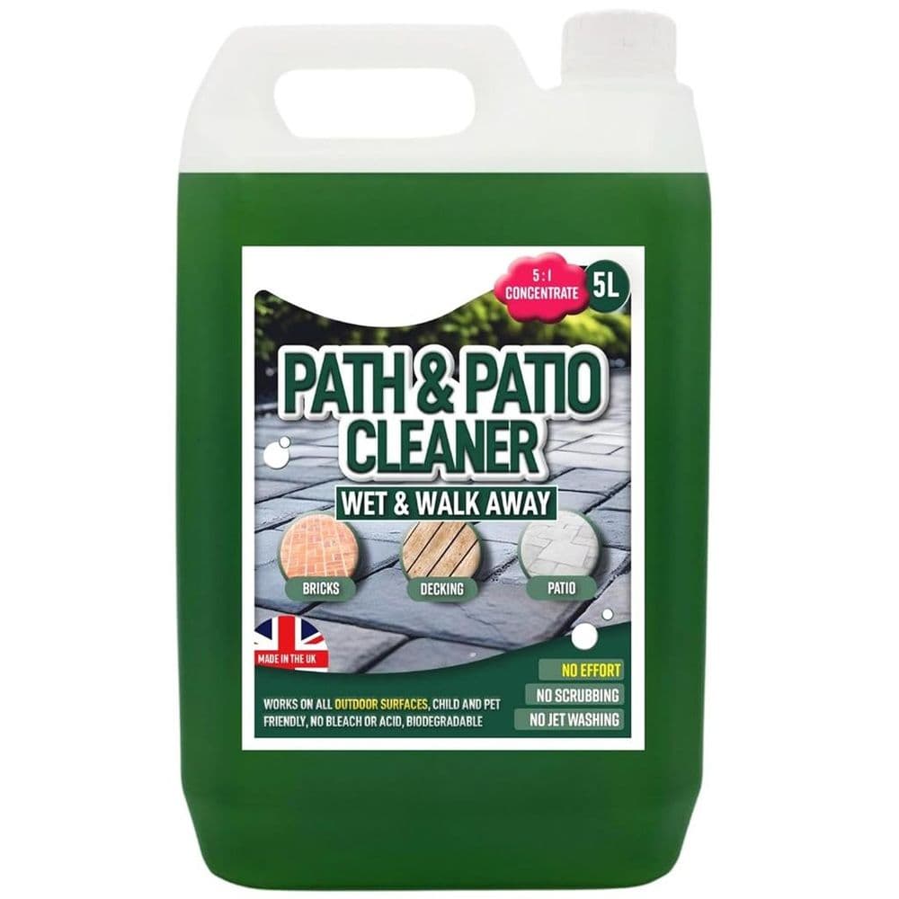 5 Litre Patio Path & Driveway Cleaning Solution Removes Stains